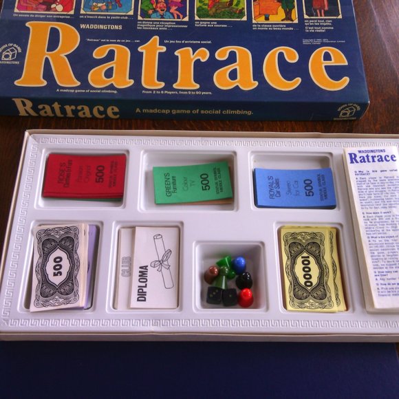 Board Games Ratrace Vintage Le fortuniste 1973 Waddingtons Game Bilingual Info - Picture 11 of 16